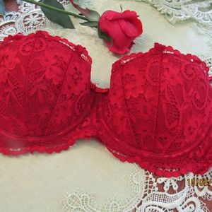 36C RED LACE BRA